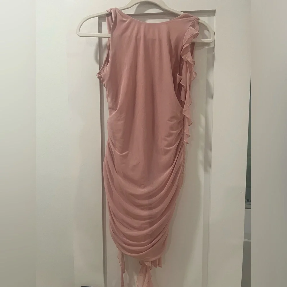 IOLANDA BACKLESS RUFFLE MINI DRESS - Picture 6 of 6